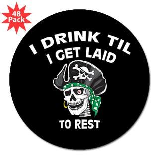 Drinking Irish Ass Pirate 3 Lapel Sticker (48 pk