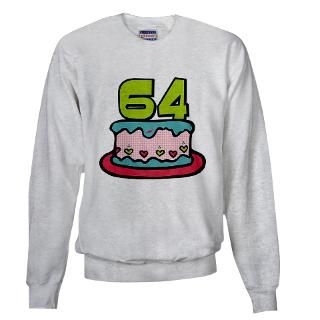 64 Year Old Birthday Cake Hooded Sweatshirt