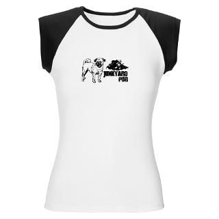 Womens Cap Junkyard Pug c T Shirt T Shirt by feelgoodshirts