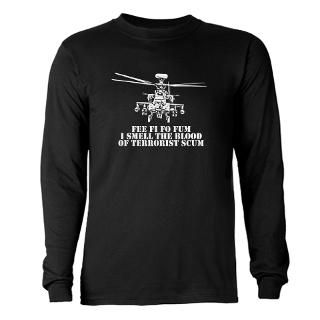 Apache AH 64 Anti terror Long Sleeve Dark T Shirt