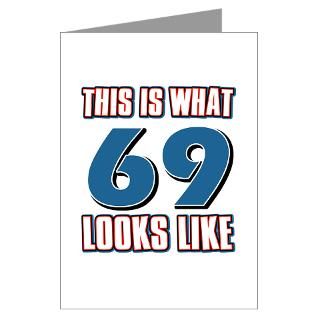 Cool 69 year old birthday designs Greeting Cards