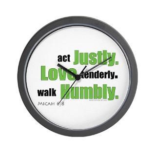 Micah 68 Walk Humbly with yo Wall Clock for $18.00