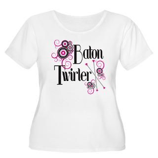 Baton Twirler Womens Plus Size Scoop Neck T Shirt