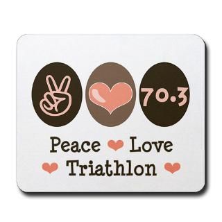 Peace Love 70.3 Triathlon Mousepad for $13.00