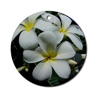 yellow center plumeria ornament round $ 8 69