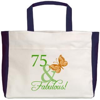 75 & Fabulous Birthday Beach Tote