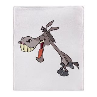 funny laughing donkey cartoon Stadium Blanket for $74.50