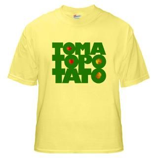 Toma Topo Tato, Tomato Potato, with tomatoes and potatoes on green