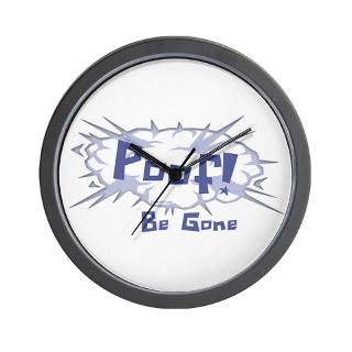 Angry Gifts  Angry Home Decor  Poof, Be Gone Wall Clock