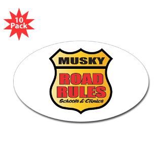 sticker 10 pk $ 24 99 musky road rules oval sticker 50 pk $ 83 99