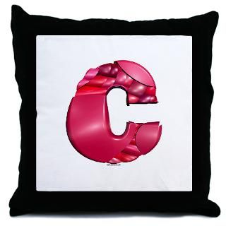 blancmange initial letter c monogram throw pillow $ 17 77