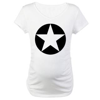 point Star in Black Disc on T shirts, tops and a range of gift items