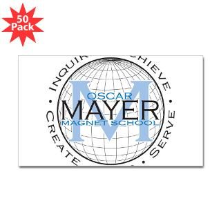 mayer globe logo rectangle sticker 50 pk $ 81 99
