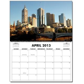 Melbourne Collage Oversized 2013 Wall Calendar by Australasia