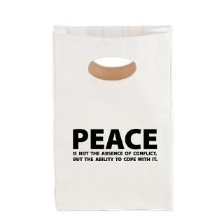 peace quote canvas lunch tote $ 14 85