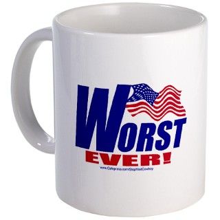 2000 Gifts  2000 Drinkware  Worst Ever Anti Bush Mug