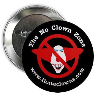 The original No Clown Zone logo  funny anti clown t shirts