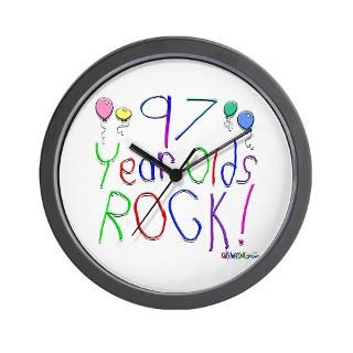 97 Year Olds Rock Wall Clock for $18.00