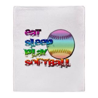 Softball Fleece Blankets  Softball Throw Blankets