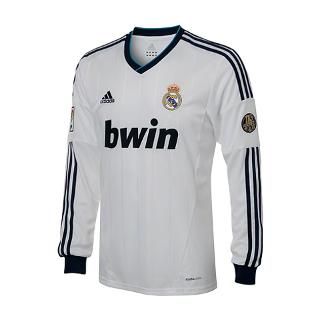 Real Madrid adidas Soccer Home Long Sleeve Replica for $94.99