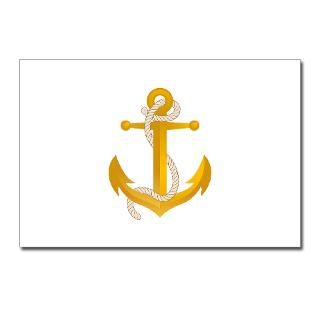 Cute Navy Anchor Postcards (Package of 8