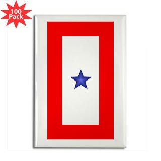 and Entertaining  Blue Star Service Banner Rectangle Magnet (100 pac