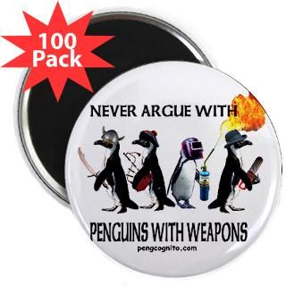 penguins with weapons 2 25 magnet 100 pack $ 124 98