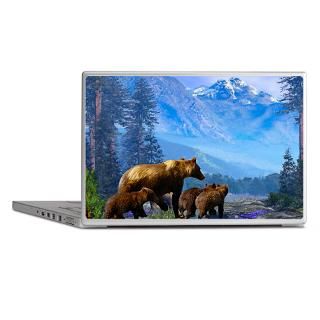 Bear Gifts  Bear Laptop Skins  Mountain Grizzly Bears Laptop