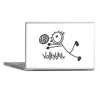 Love Volleyball Gifts  Love Volleyball Laptop Skins  Stick Figure