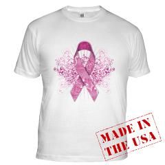 Breast Cancer Awareness Pink Ribbon Paisley Design T Shirt by Admin