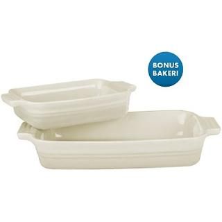 Le Creuset 10.5x7 in. White Rectangular Baker with