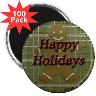 happy holidays gingerbread 2 25 magnet 100 pack $ 107 99