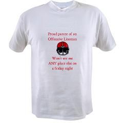 Proud of Offensive Lineman T Shirt by powerplaysports