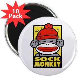 Sock Monkey 2.25 Button (100 pack)