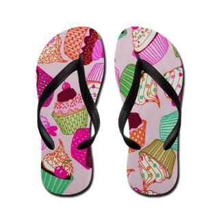 Cupcake Flip Flops by KnockYourSocksOffWearFlipFlops