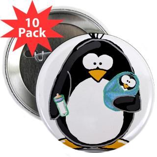 new baby boy Penguin 2.25 Button (10 pack)