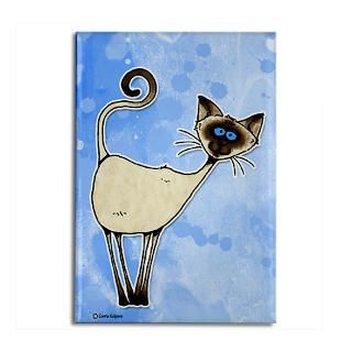Cat Gifts  Cat Kitchen and Entertaining  siamese Rectangle Magnet
