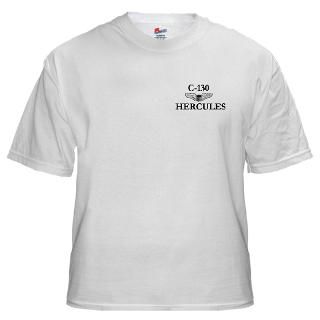 2008 T shirts  C 130 Hercules White T Shirt