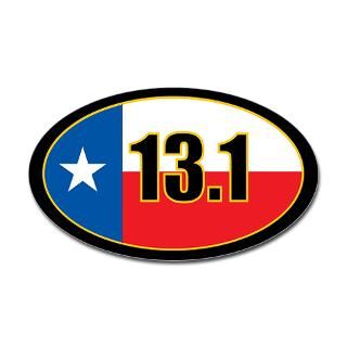 Texas Half Marathon oval sticker 13.1 mile Sticker by staterunners