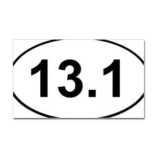 Half Marathon 13.1 White Oval Sticker by Admin_CP1185296