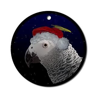 African Grey Parrot Christmas Ornaments  Unique Designs