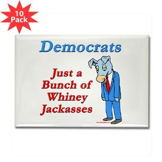 Democrats are Jackasses Rectangle Magnet (10 pack)