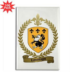 lamontagne family crest rectangle magnet 100 pack $ 149 99