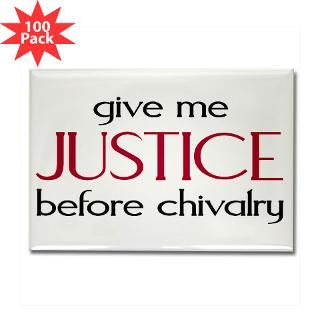 justice before chivalry rectangle magnet 100 pack $ 151 99