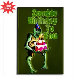 zombie birthday rectangle magnet 100 pack $ 152 99