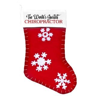 Worlds Greatest Chiro Felt Christmas Stocking