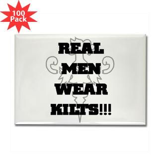 real men wear kilts rectangle magnet 100 pack $ 156 99