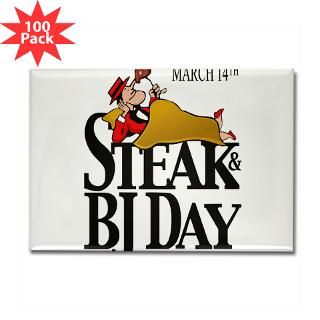steak bj day rectangle magnet 100 pack $ 164 99