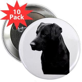 Black Labrador Retriever 2.25 Button (10 pac