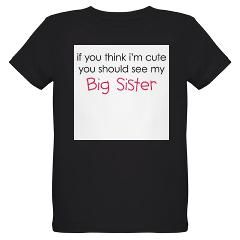 Cute Big Sister   Organic Kids T Shirt (dark)